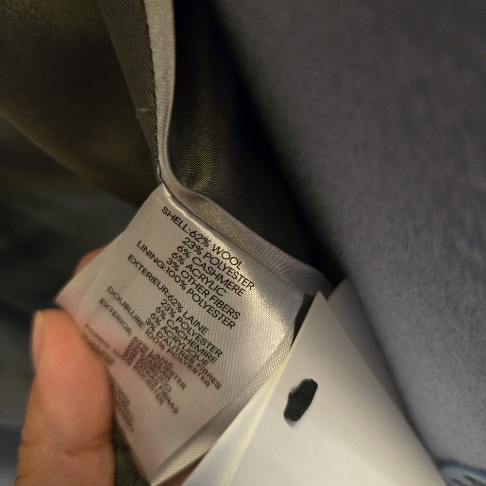 NWT Calvin Klein Baby Blue Wool Coat - Picture 8 of 8